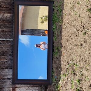 Rustic Brown Mirror Wall Decor